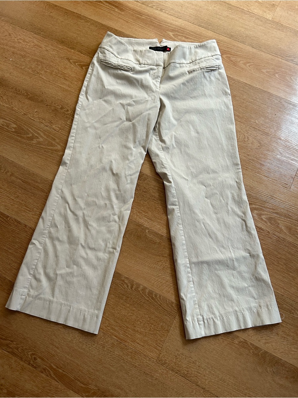 Lane Bryant Cream Wide-Leg Jeans — Women's Flare Trousers